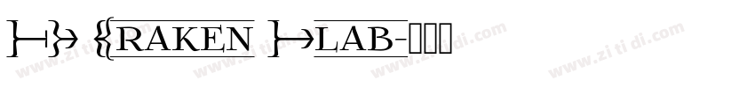 FR Kraken Slab字体转换